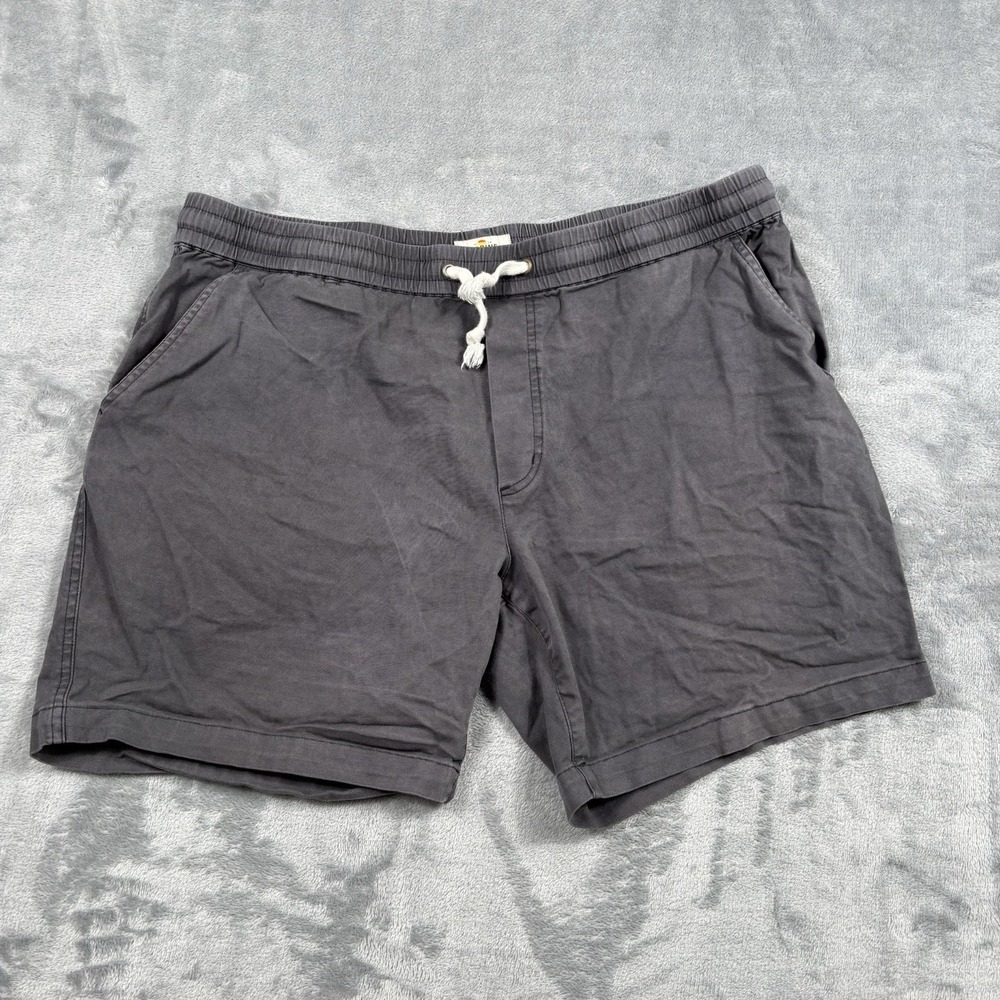 Marine Layer Saturday Pull On Shorts Men XL Gray String Casual Beach 7" Inseam